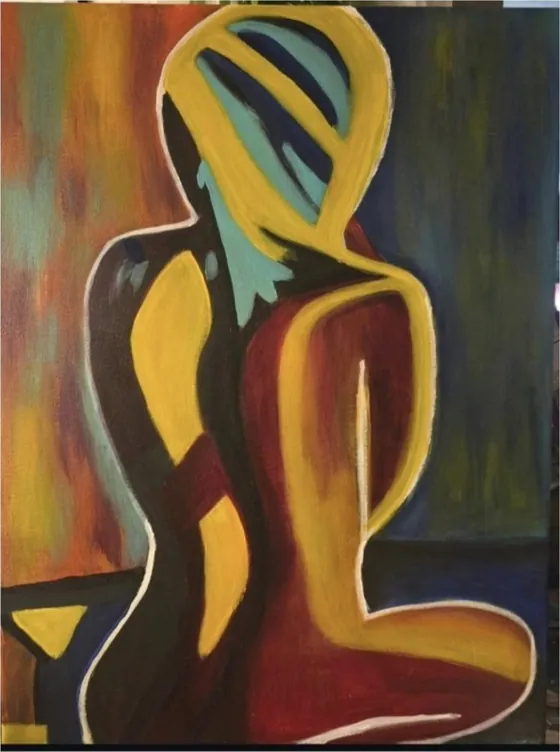 Golden Veil — Original Acrylic on Canvas