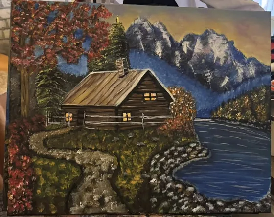 Mountain Homestead — Original Acrylic on Canvas
